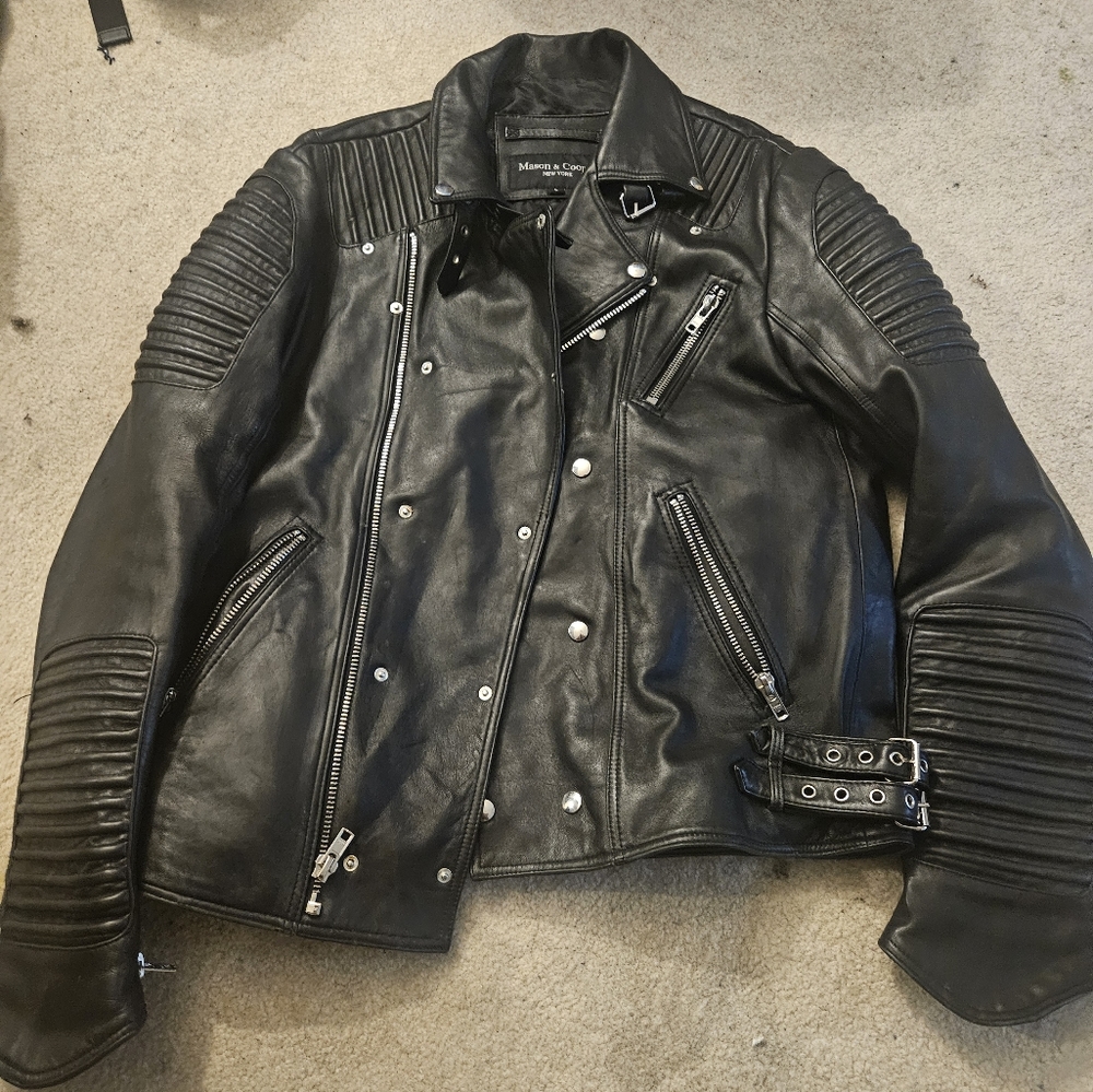 Leather motorcycle jacket from the famous Daniel's leather in NYC